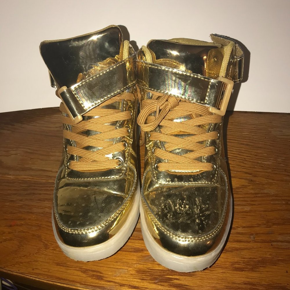 Fashion Gold Stylish Gym Shoes